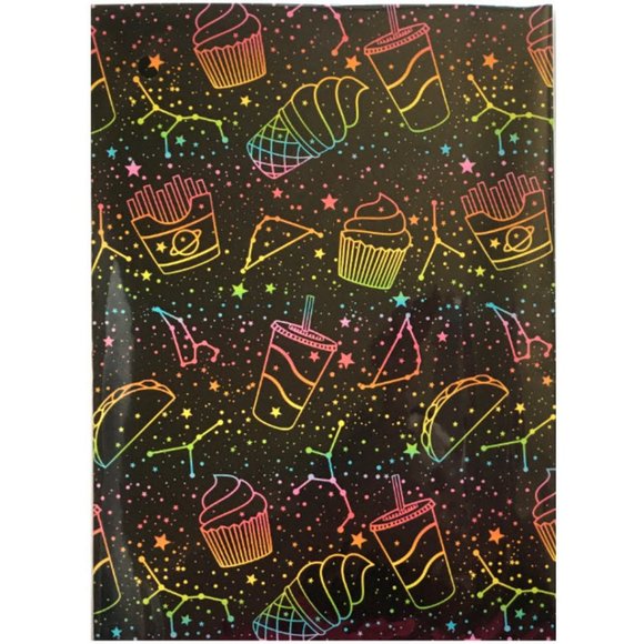 Other - *3/$15* Stars & Junk Food Notebook + Stickers